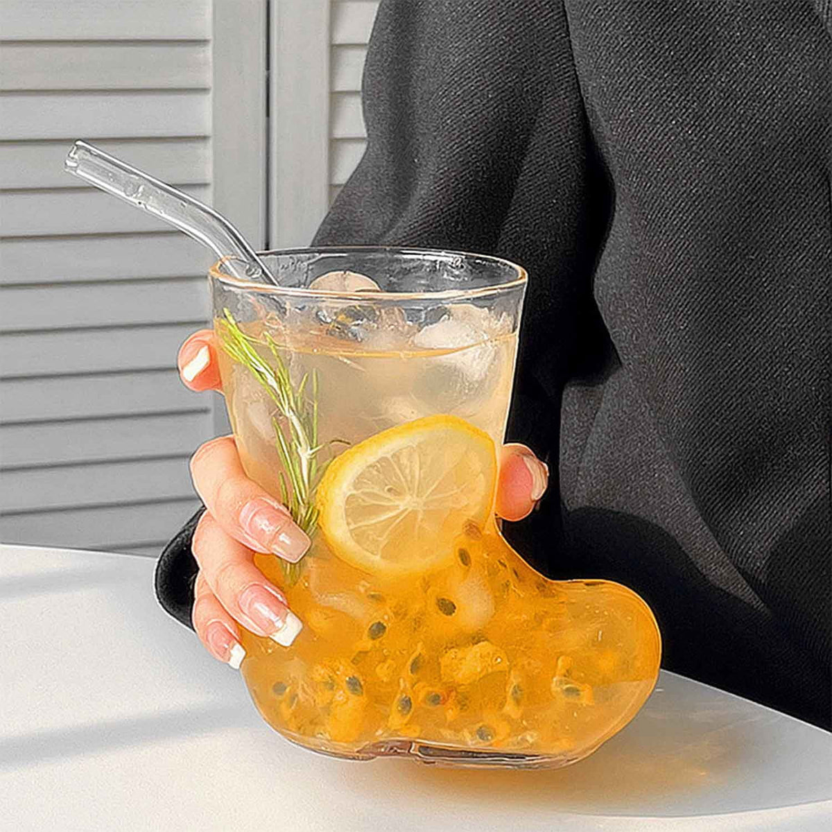 Boots Shape Drinking Glasses 380ml C8351
