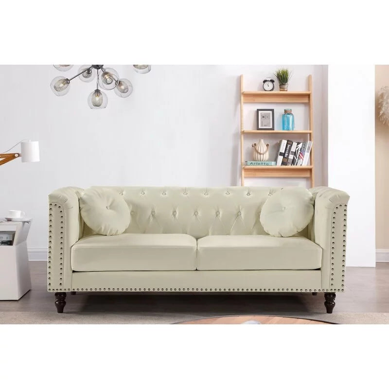 Brown Rolled Arm Sofa E730463