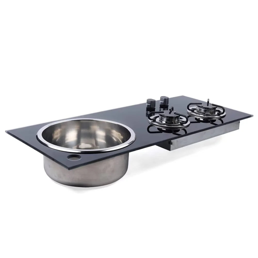 31" Two Burner Gas Cooktop with Sink Combo N821