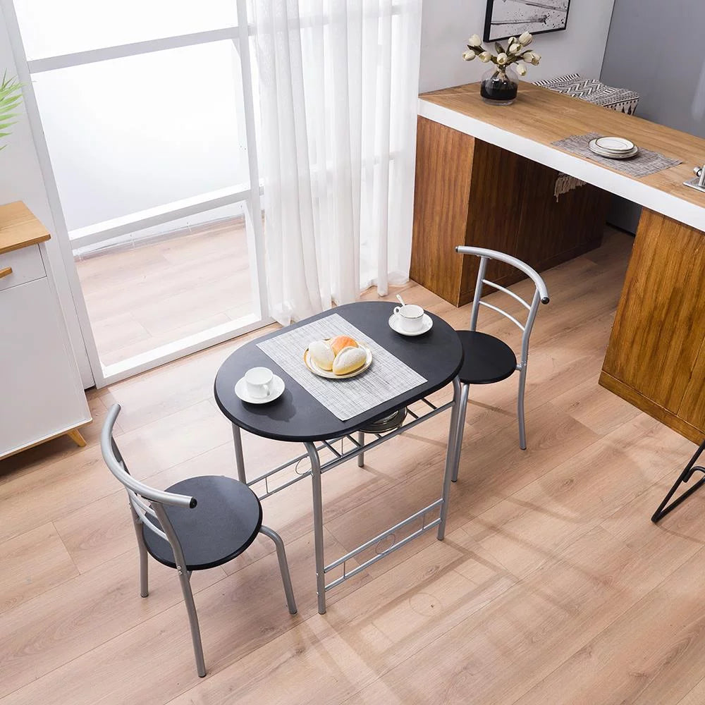 3-Piece Wooden Round Table and Chairs Set N2572
