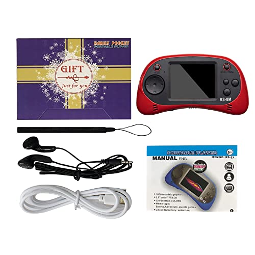 16 Bit Retro Handheld Games Console with 220 HD Electronic Games 2.5'' LCD Lime Green Y7011
