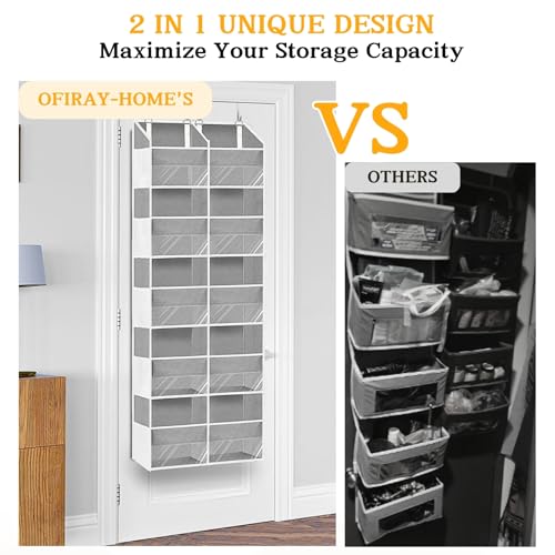 Light Grey 5-Tier Over The Door Hanging Storage Organizer E3153