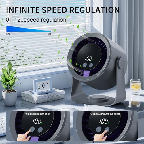 Rechargeable Portable Desktop Circulation Fan with 4000mAh Battery L620810
