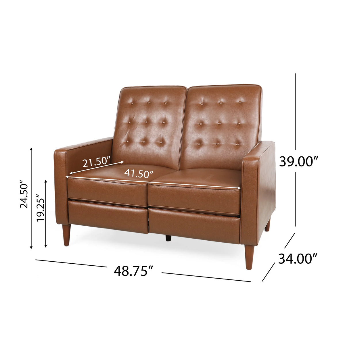 Dark Espresso Wheat Upholstered Pushback Recliner J182966