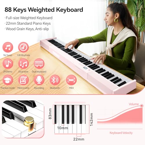88 Key Weighted Digital Piano with Sustain Pedal L831