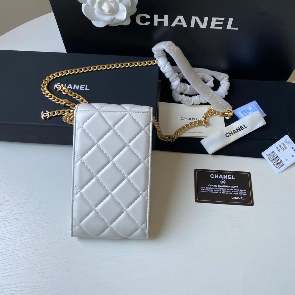 White Phone Holder Bag K454