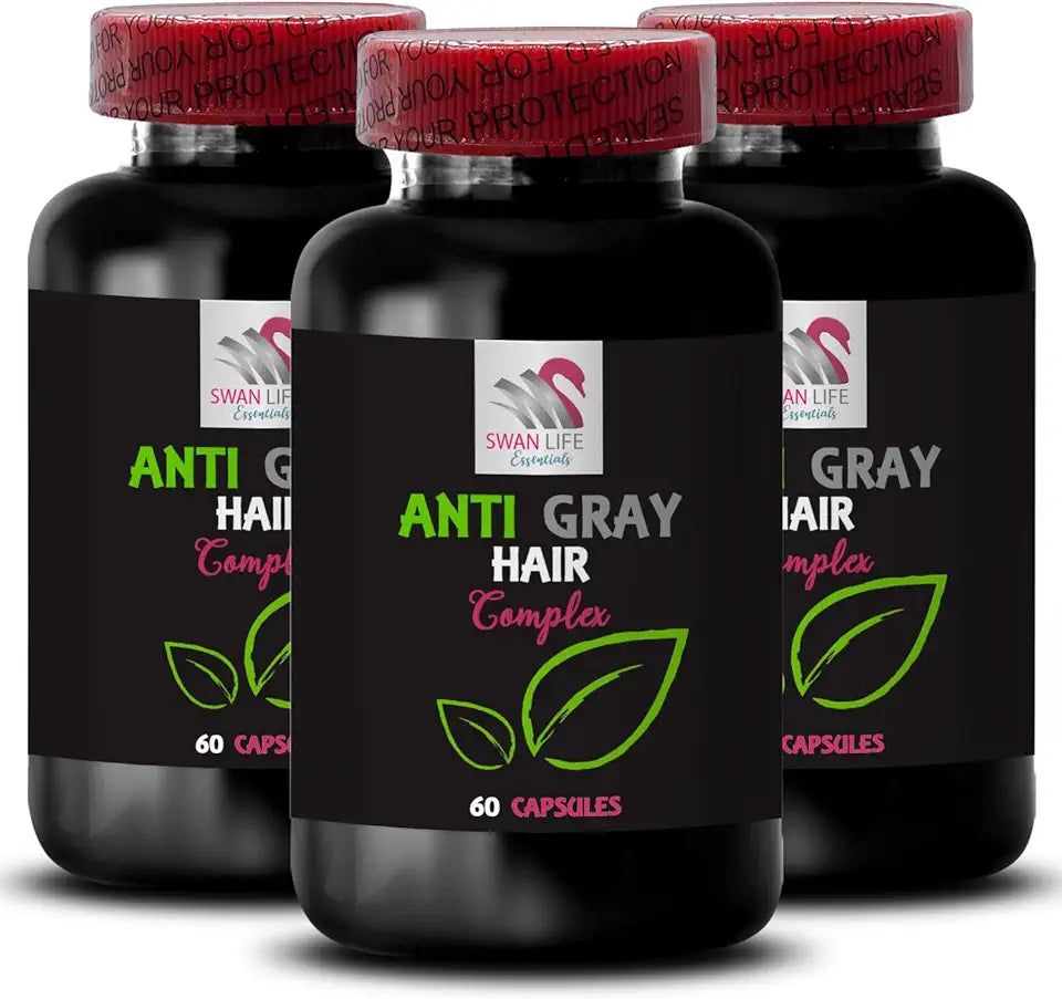 Anti Gray Hair Supplement 180 Capsules U50842