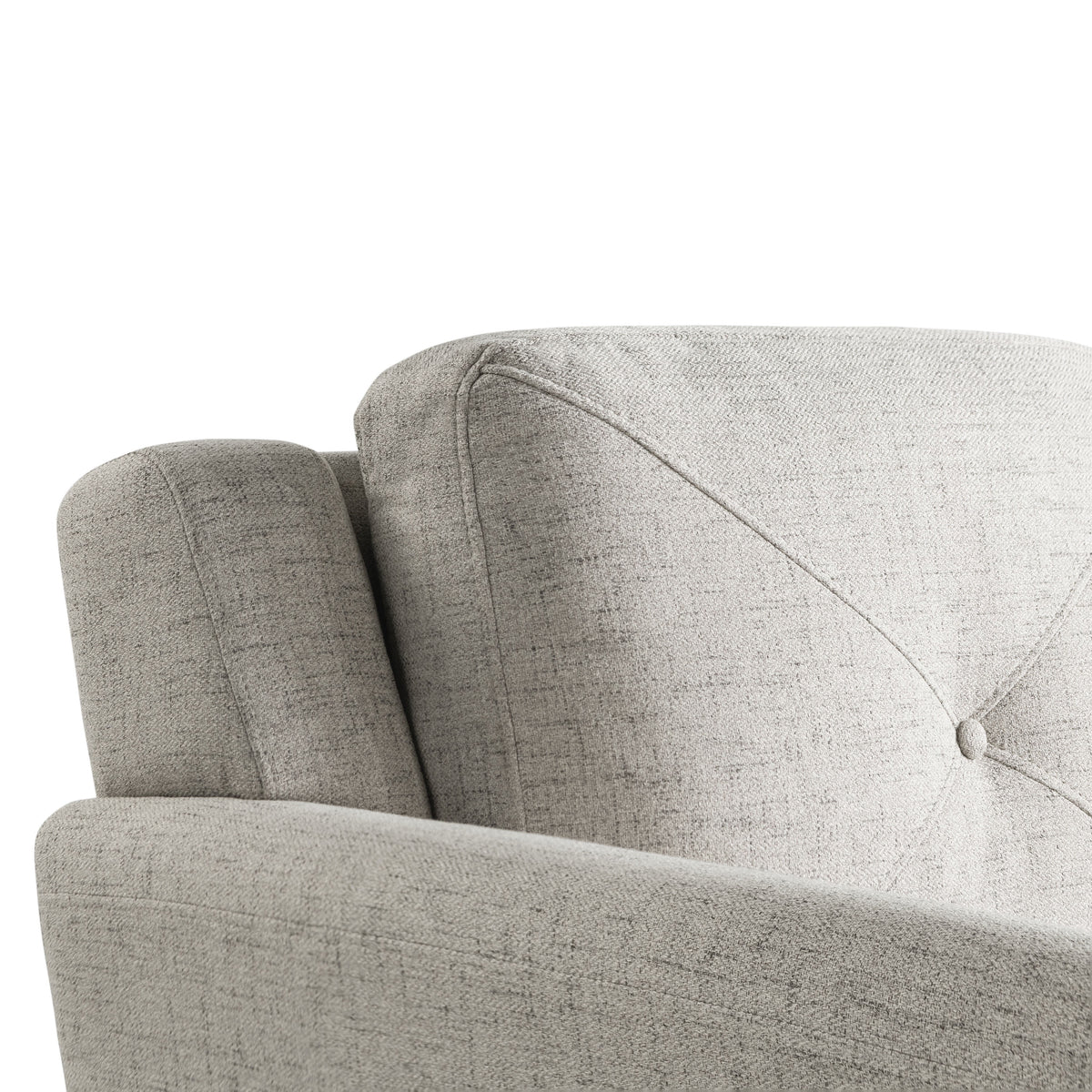 Beige Fabric Loveseat with Curved Arms U564
