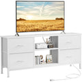 White 4 Drawer Dresser TV Stand A924