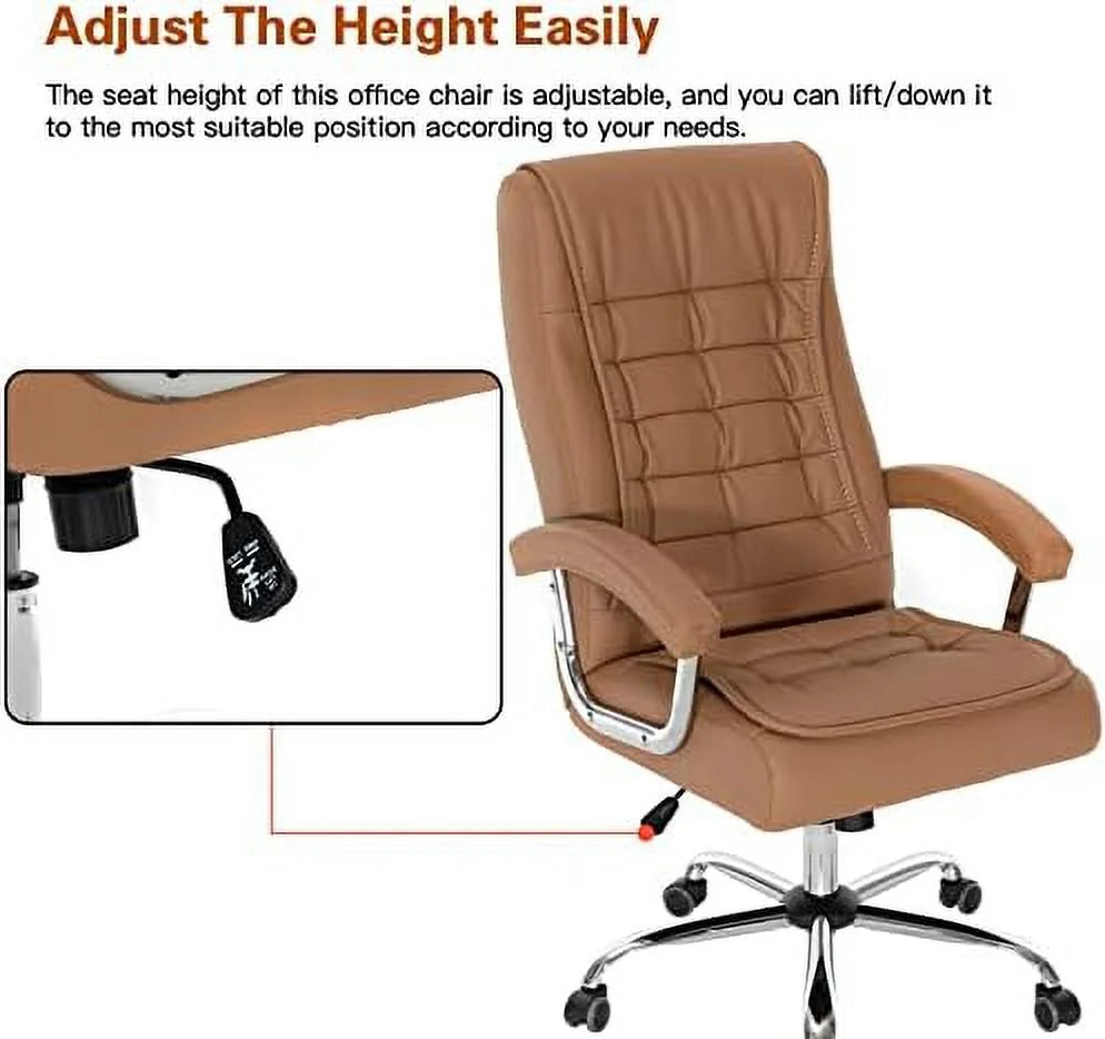 Black Adjustable Leather Executive Office Chair A302547
