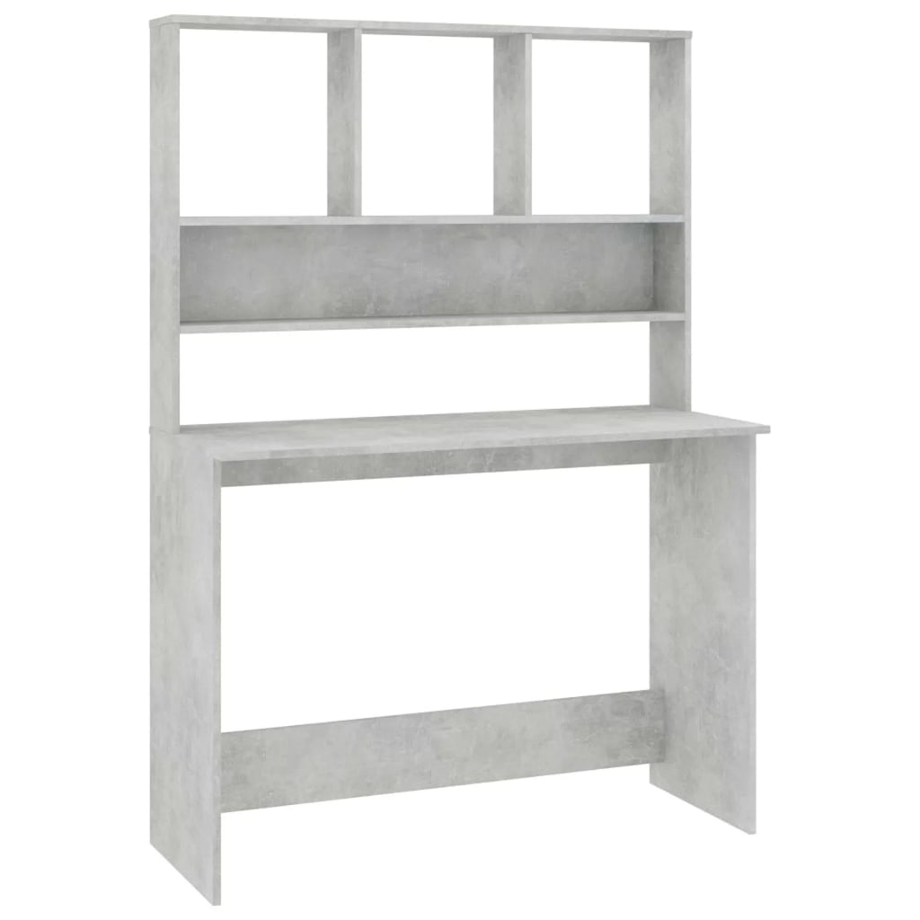 Desk with Shelves Concrete Gray Q1383