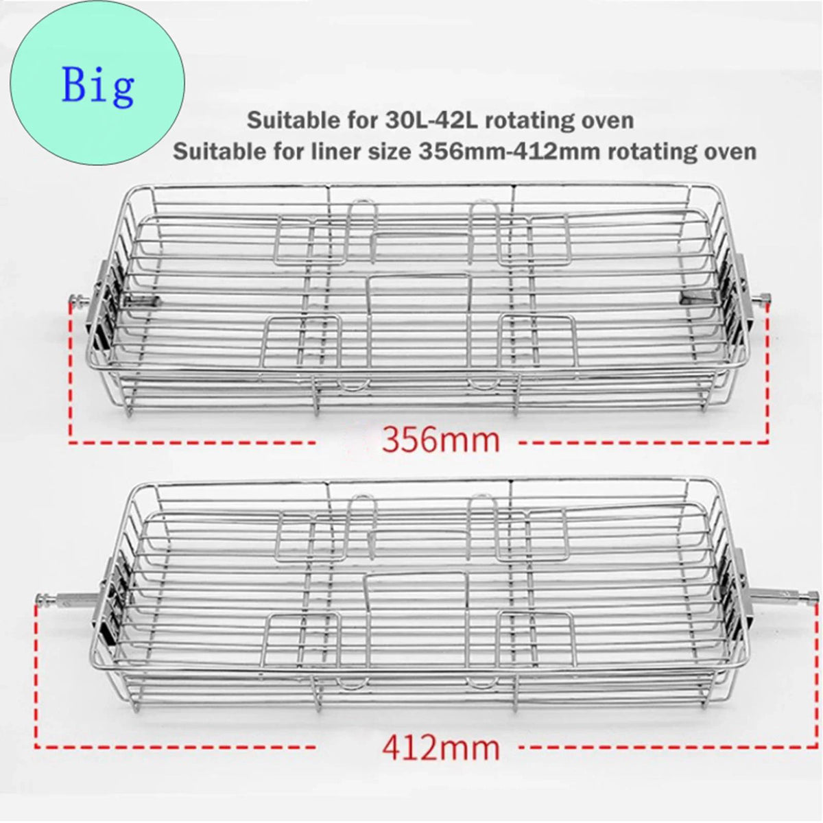 Grilling Basket Air Frying Rotary Oven Cage Rack M998370