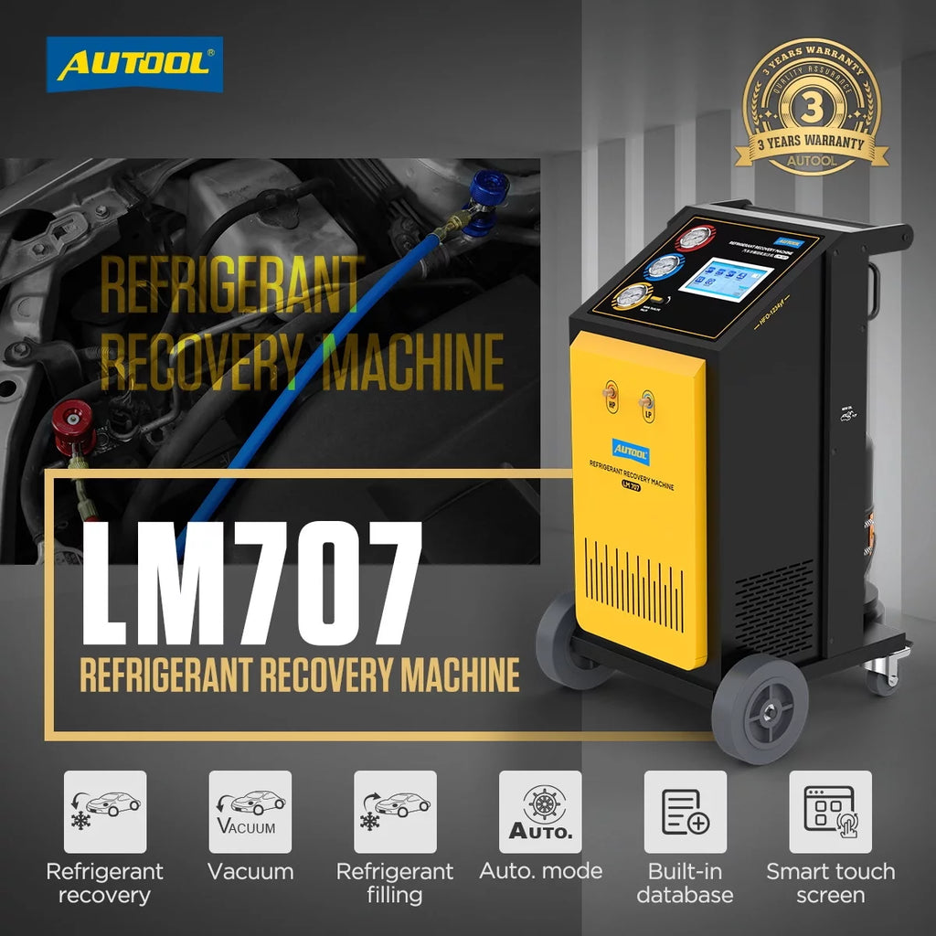 Automatic AC Refrigerant Recovery Machine 3/8 HP 110V for R134a R1234yf U453