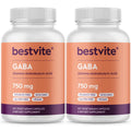 GABA 750mg Vegetarian Capsules 240 Vegan Gluten Free Non GMO F32070