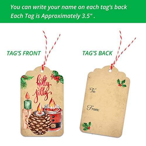 Christmas Gift Tags 60 Count with Untied String A174473