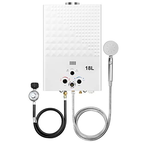 Portable Propane Tankless Water Heater with Digital Display D24896