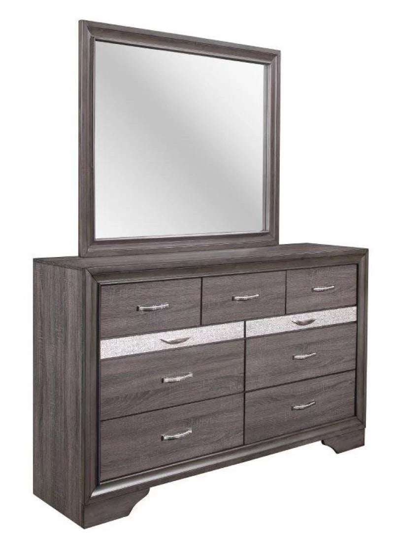 Queen Bedroom Set 5Pcs Weathered Grey J671822
