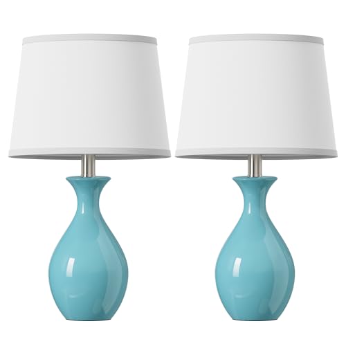 Ceramic Table Lamp Set of 2 White S659