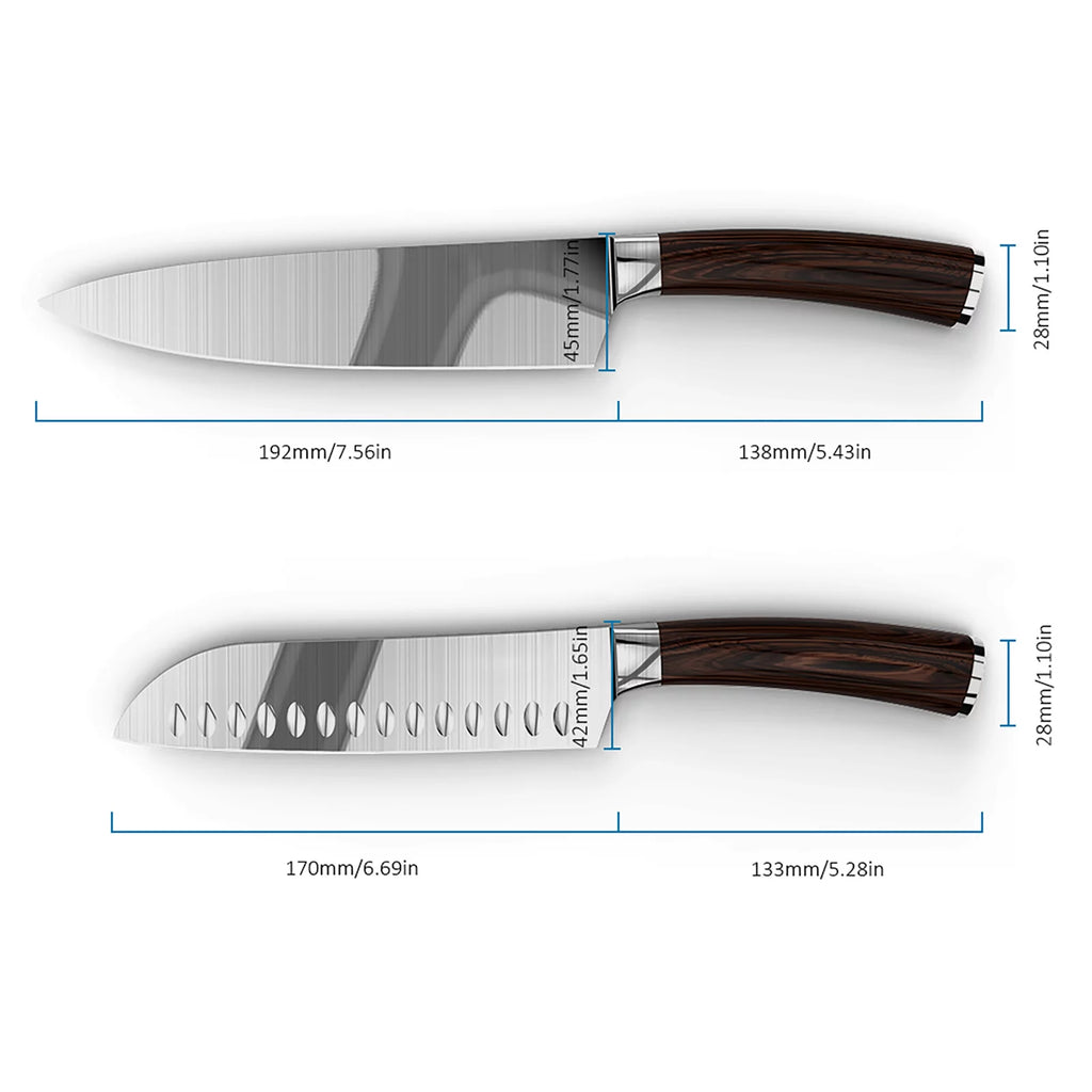 2 Piece Stainless Steel Kitchen Knife Set H5528