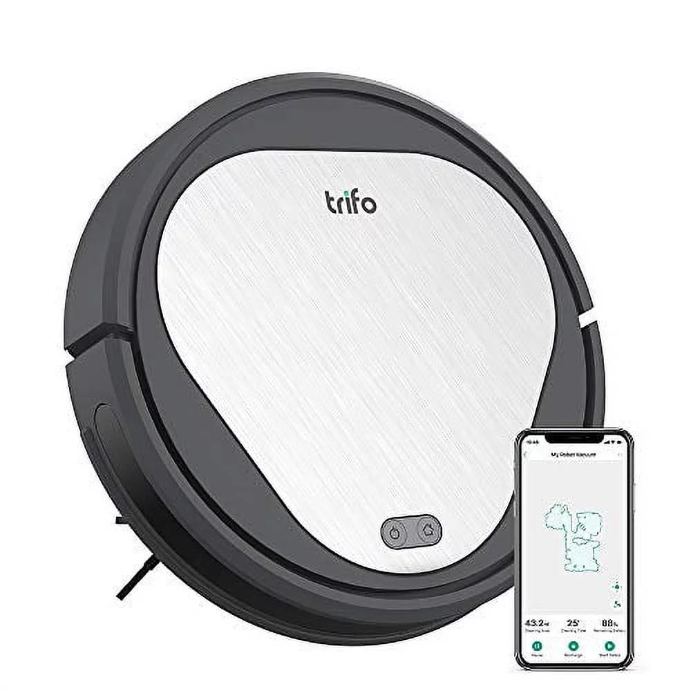 Black Robot Vacuum Cleaner, 3000Pa Suction, 90-Minute Runtime H2062