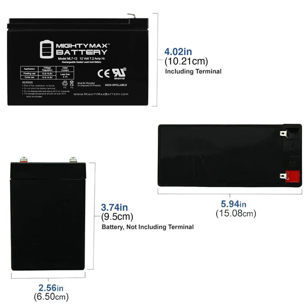 12V 7Ah SLA Battery with 12V Charger E699