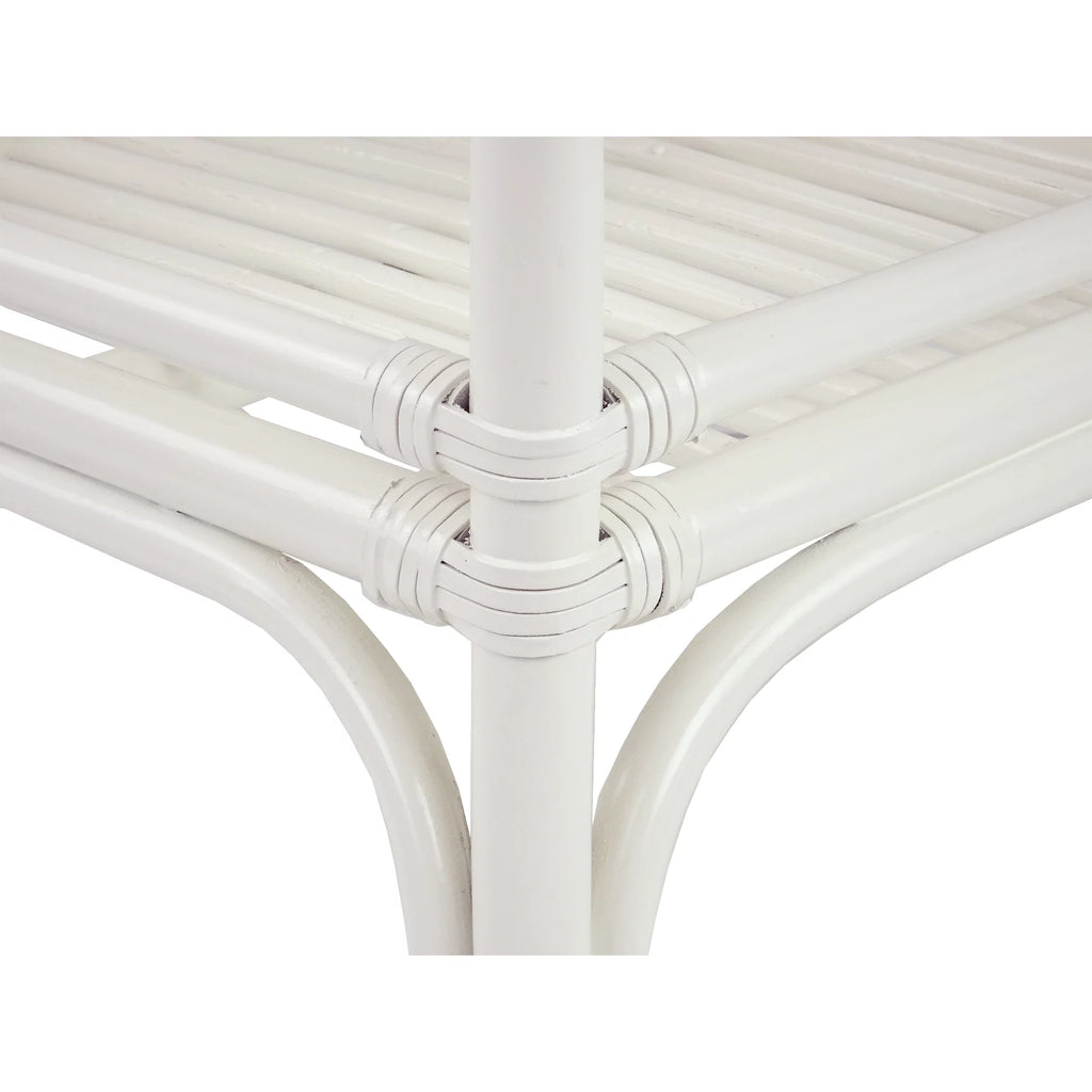 White Square Rattan Coffee Table X2676
