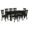 9 Piece Dining Room Set with Wood Chairs Y345658