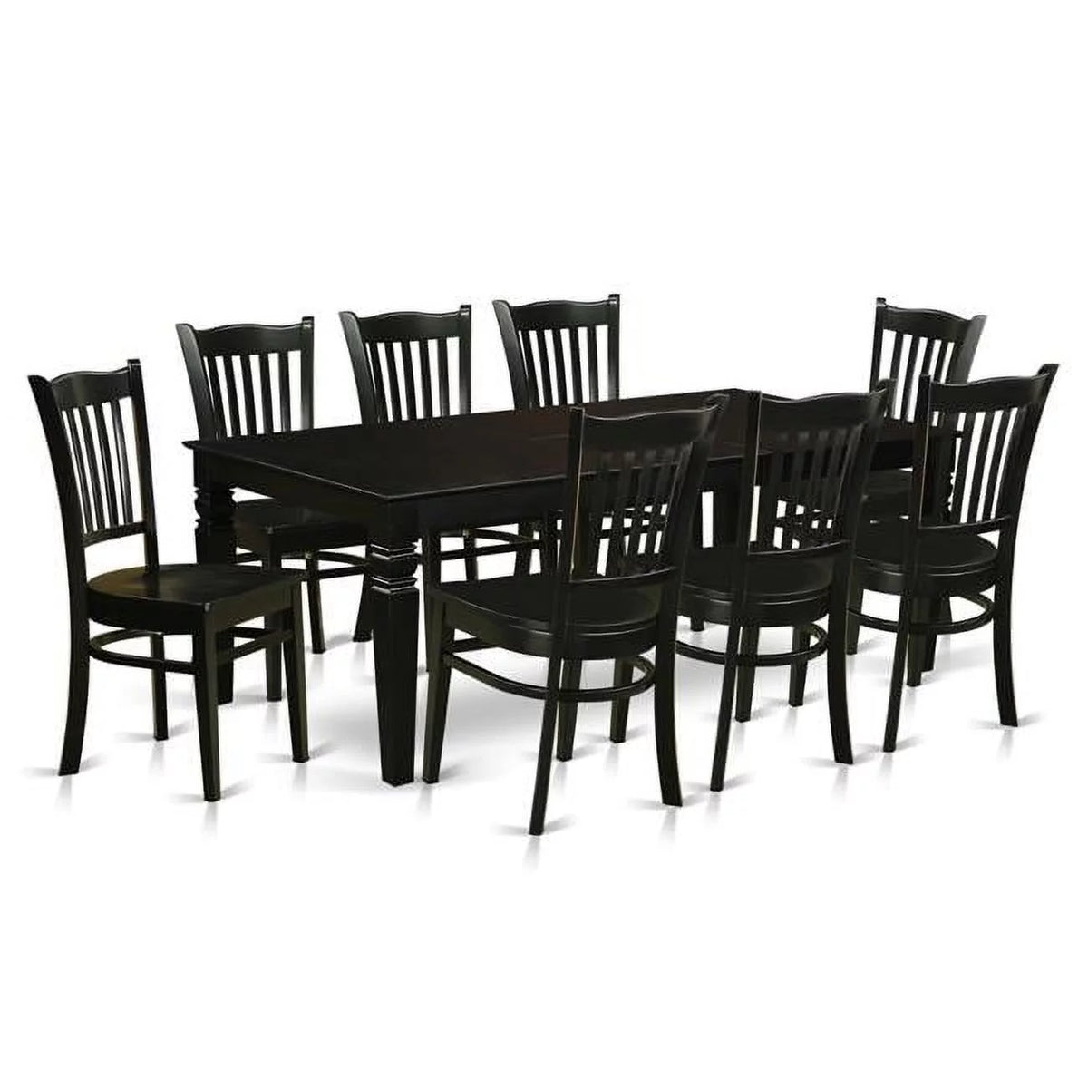 9 Piece Dining Room Set with Wood Chairs Y345658