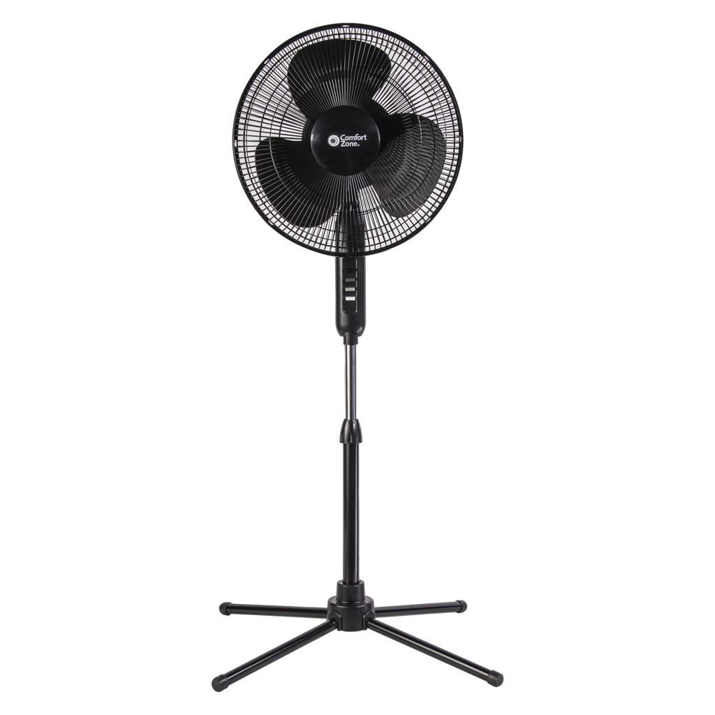 16” Oscillating Pedestal Fan, 3-speed, Adjustable Height and Tilt, Black K884