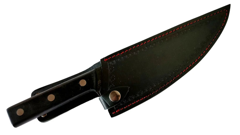 Hand Forged Butcher Knife with Leather Sheath Y773123