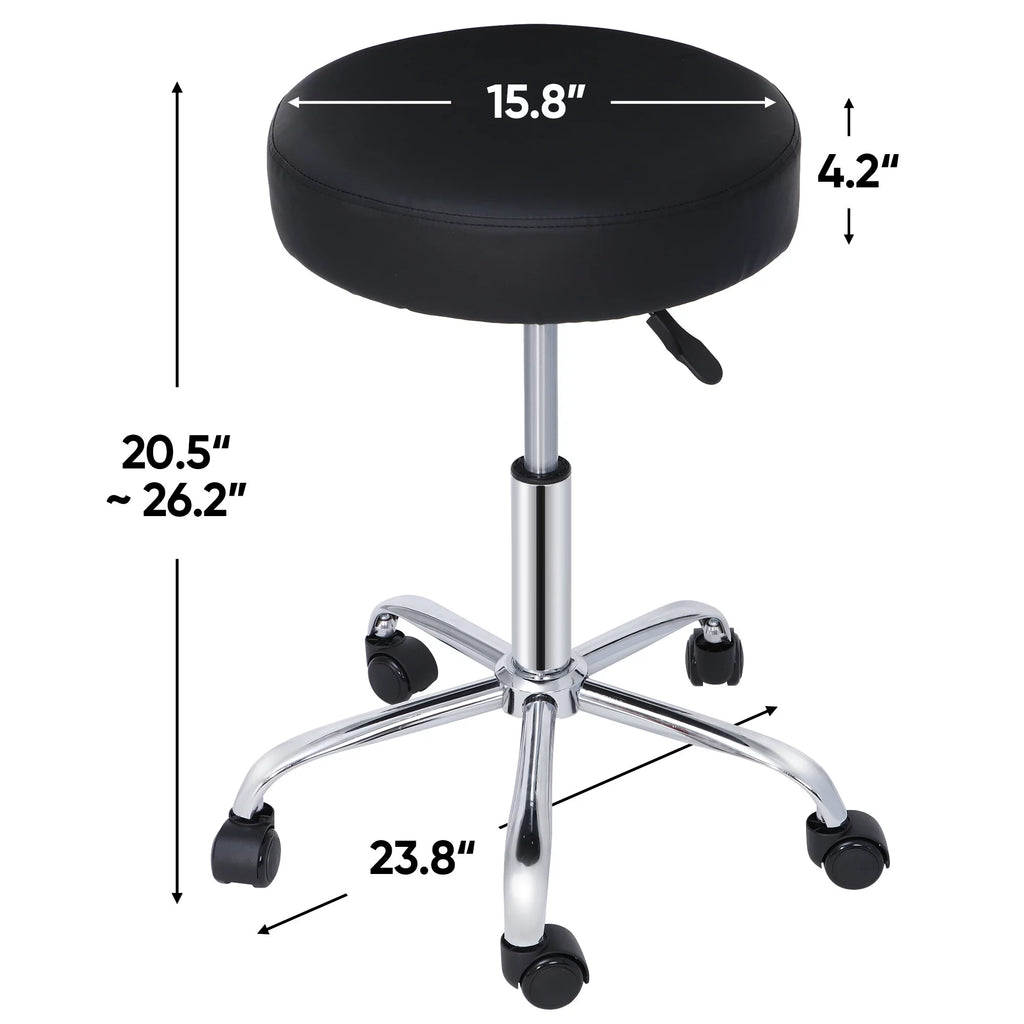 Adjustable Hydraulic Rolling Swivel Stool Black P8906