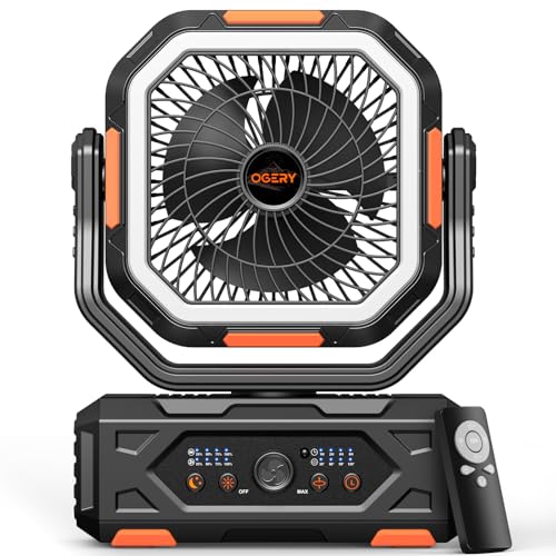 Portable Rechargeable Camping Fan with 20000mAh Battery O49587