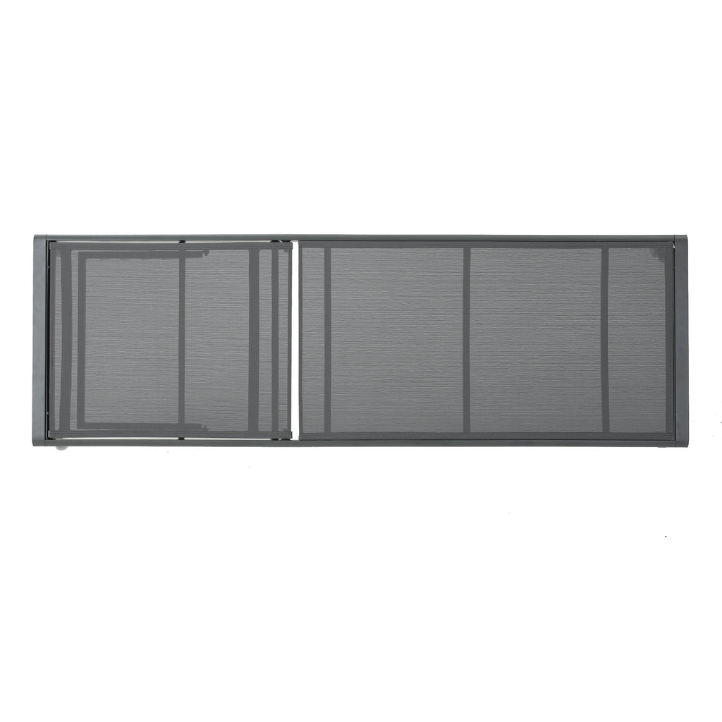Grey Aluminum Chaise Lounge and Side Table W72103