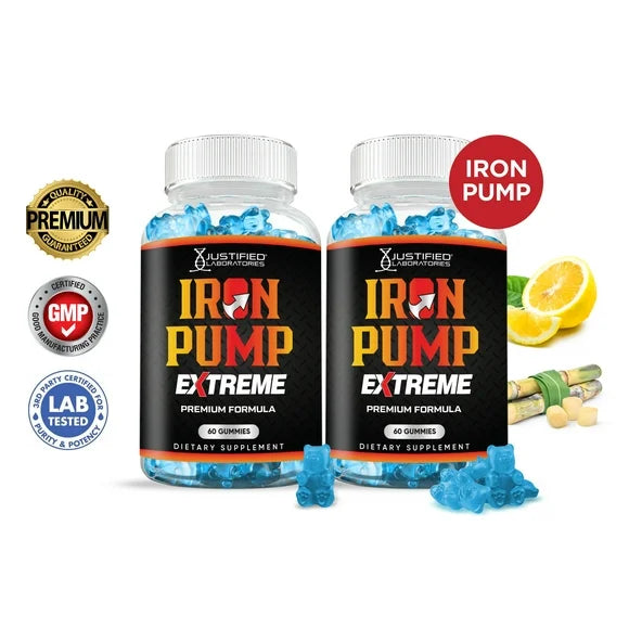 Iron Pump Male Enhancement Extreme Gummies 1393MG 120 Gummys H641