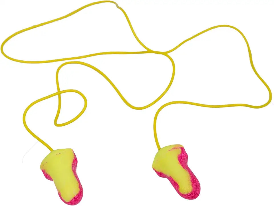 Corded Single-Use Earplugs 32NRR Magenta/Yellow D37513
