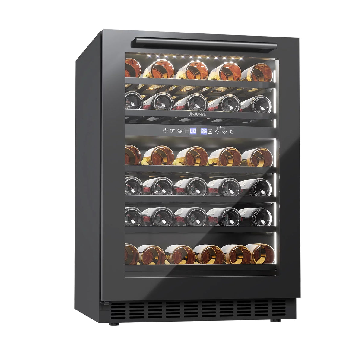 24" 56 Bottle Dual Zone Wine Cooler Refrigerator V9976