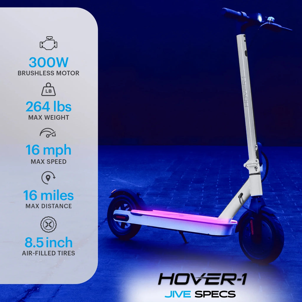 White 8.5 in Wheels Self Balancing Folding Electric Scooter A18829