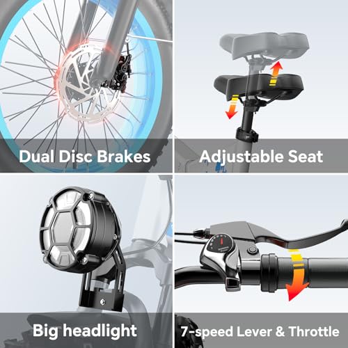 1500W Folding Electric Bike 52v 20AH 20" Fat Tire Z69350