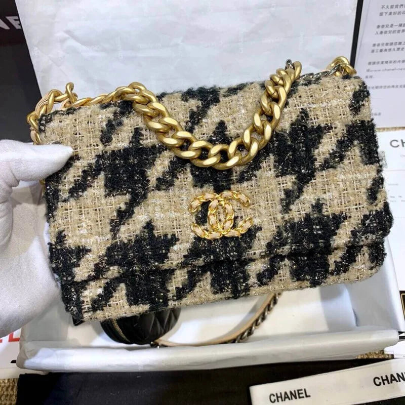 Tweed Leather Coin Purse T121304