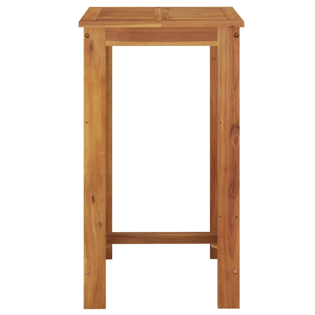 Acacia Wood Bar Table with Slatted Tabletop E19493
