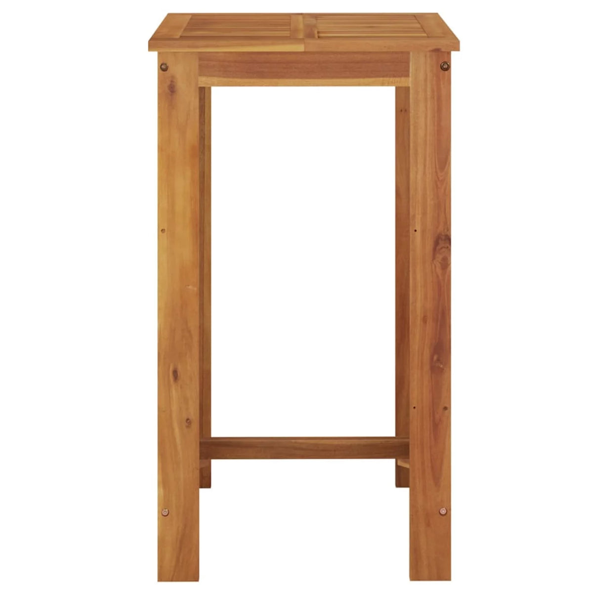Acacia Wood Bar Table with Slatted Tabletop E19493