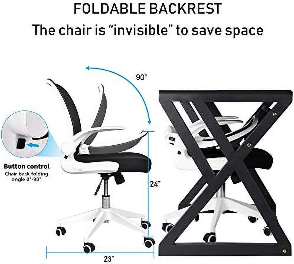 Home Office Desk and Chair Set Breathable Mesh Computer Chair Glass Top Desk Metal Frame O78234