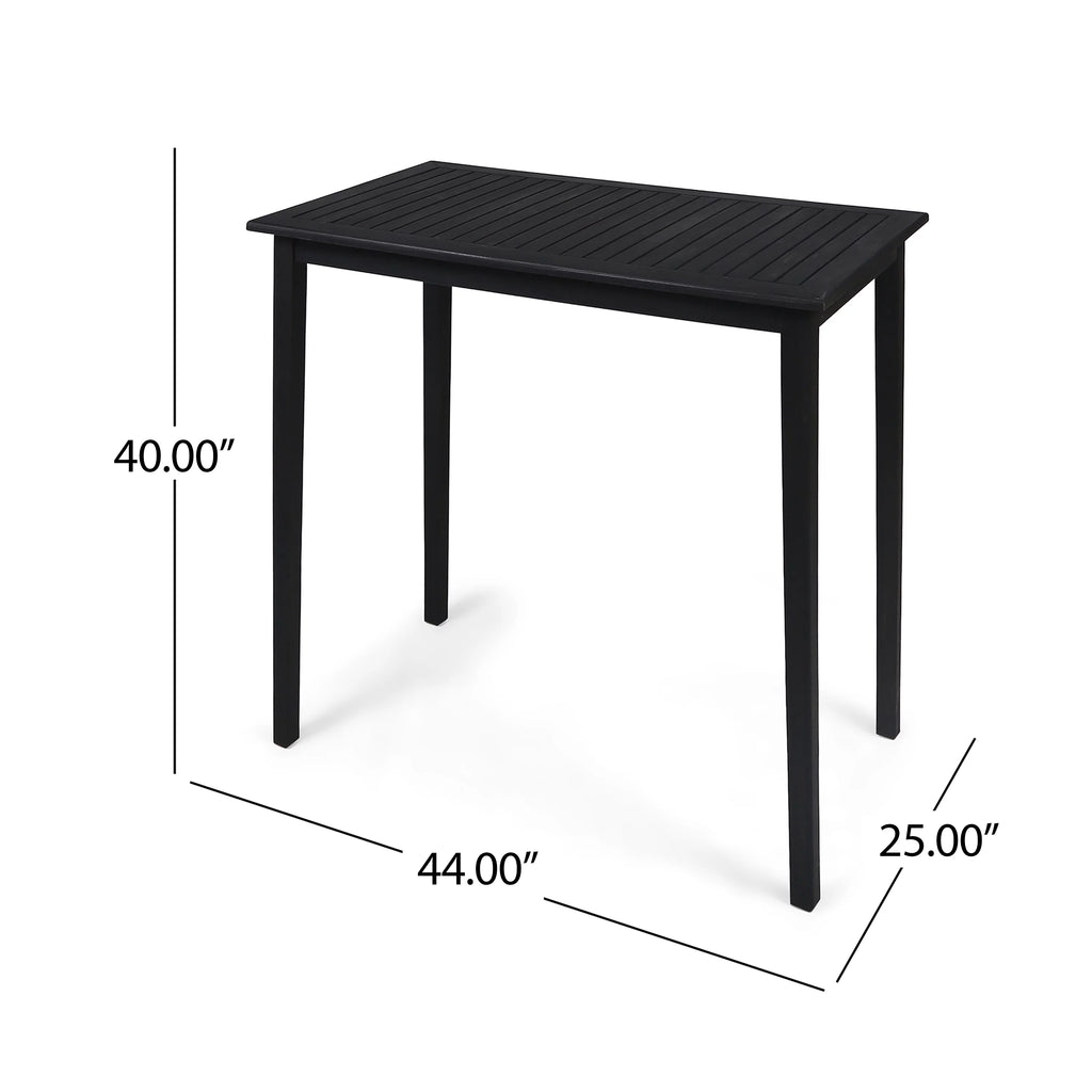 3-Pc Wood and Wicker Bar Height Set E456042