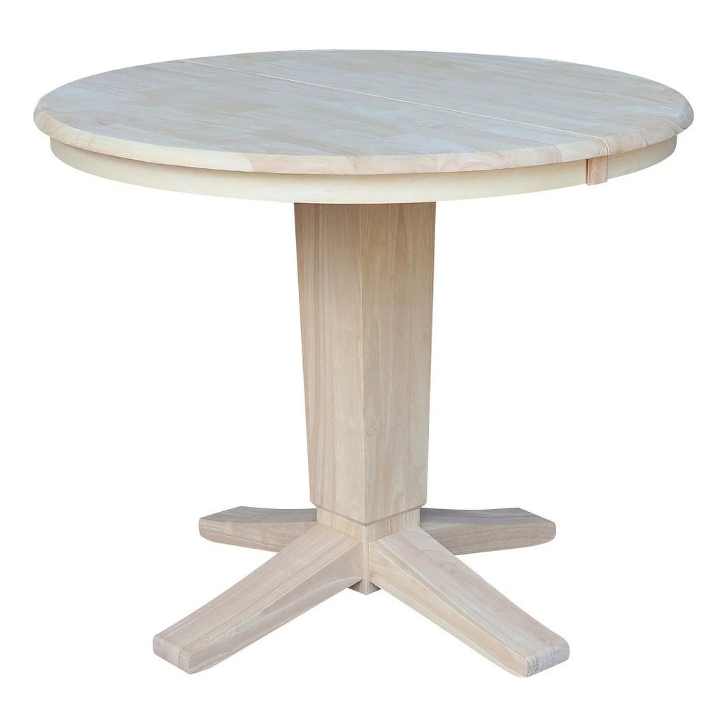 Unfinished Solid Wood Pedestal Dining Table B92079