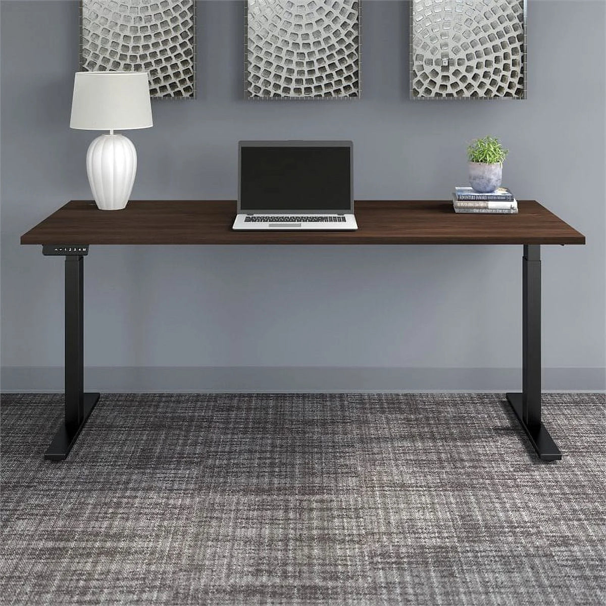 Height Adjustable Desk in Black Walnut L510381