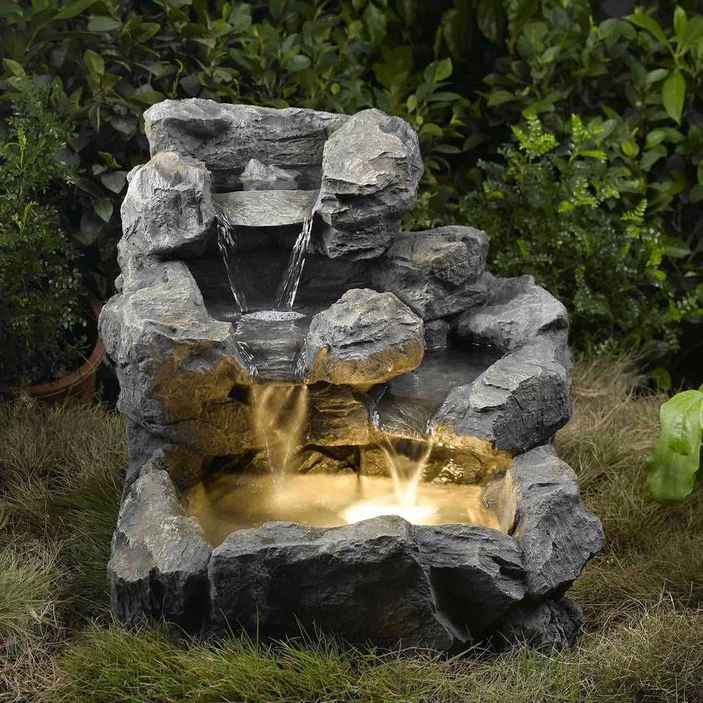 Rock Creek Cascading Outdoor-Indoor Fountain with Illumination P92208