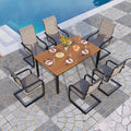 7 Pcs Outdoor Dining Table and Chairs G203573