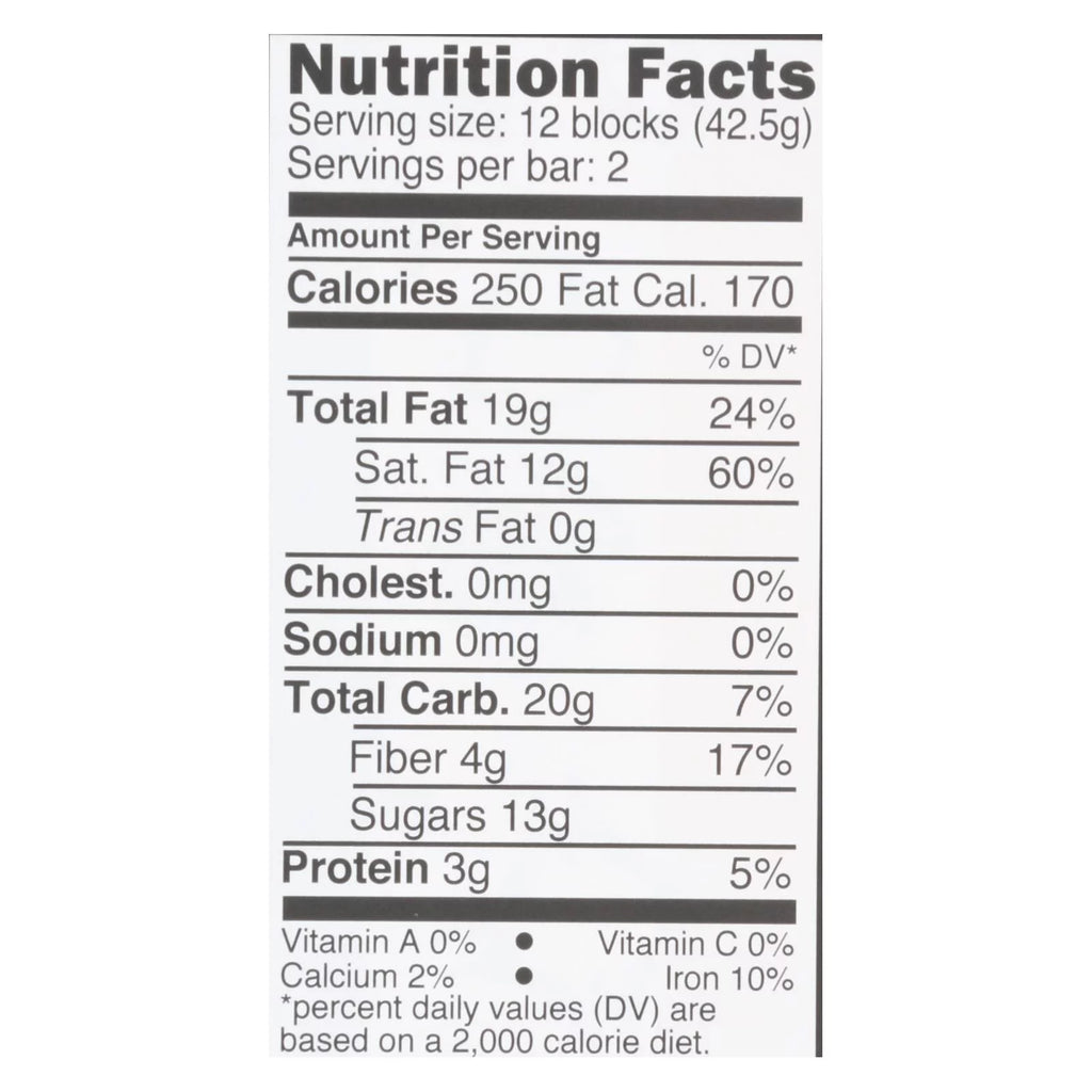 Dark Chocolate Mint Bar Case of 12 3 OZ P599