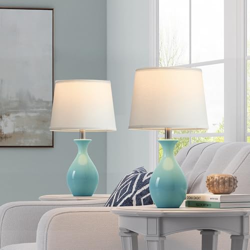 Ceramic Table Lamp Set of 2 White S659