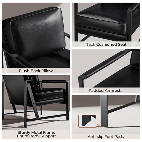 Light Brown PU Leather Armchair Set of 2 Q945